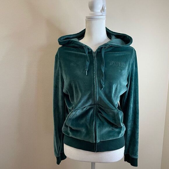 PINK| Velvet| Velour| zip up| By Victoria Secret - Picture 11 of 14